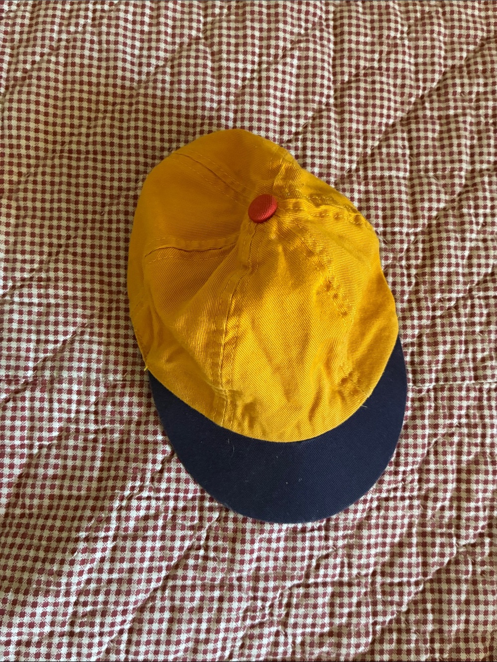 Mustard Yellow and Navy Two-Tone baby Baseball Cap